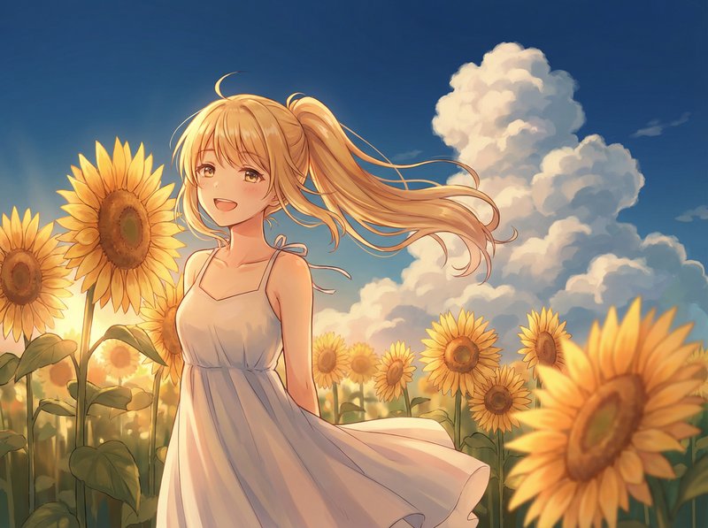 蜜桃传媒动漫美图-向日葵少女